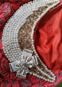 Embellished coral bodycon dress