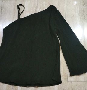 One Shoulder Long Sleeve Top