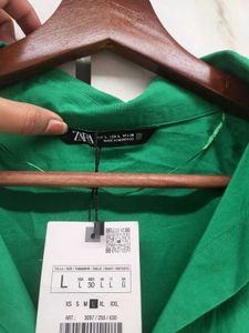Zara Green Oversized Shirt