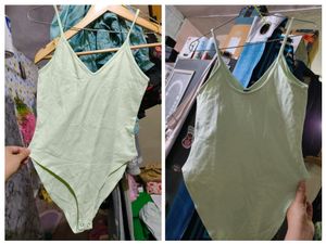Forever 21 Pistachio Sleeveless Bodysuit