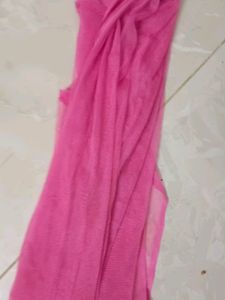 Pink Pure Chiffon Full Umbrella Gown