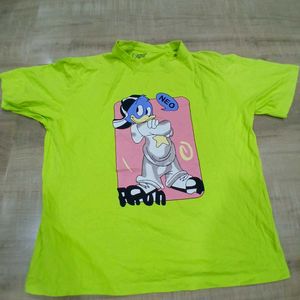 Neon Cartoon Graphic Tee