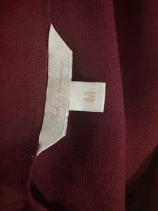 Burgundy Tie-Front Blouse