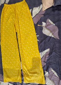 Yellow Printed Kurta Set