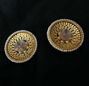 Earring COMBO✨Round Stud + Floral Design Hook
