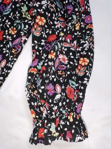 Floral Off-Shoulder Long Sleeve Top