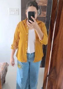 Mustard Clur Shirt For Women
