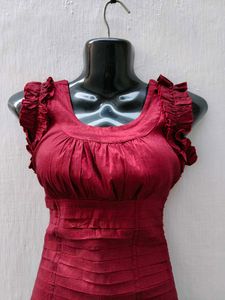 Burgundy Sleeveless Dress