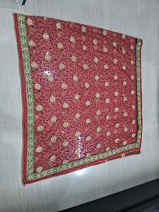 Maroon Embroidered Chunri