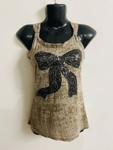 Sequin Bow Top