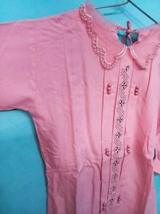 Pink Tunic with Pearl Detail