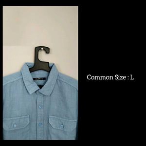 Zudio Denim Double Pocket Shirt