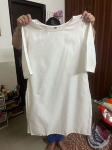 Plain White Kurta