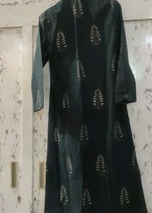 Pure Linen Hand Block Printed Long Jacket