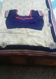 silk nd velvet saree