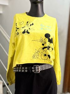 Mickey Trendy Cropped Sweatshirt
