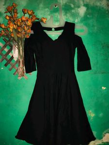 Little Black Cold Shoulder Dress