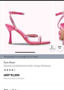 Fushcia embellished Heel