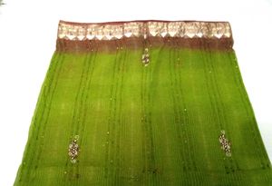 Silk Saree green brown and golden ❤make offer ✨