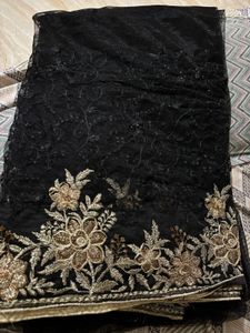 Black Party Wear Saree