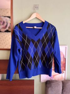 ARGYLE PRINT PULLOVER- H&M