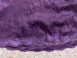 Purple Lace And Net Lingerie