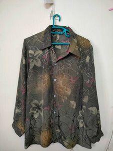 Floral Print Button-Down Shirt