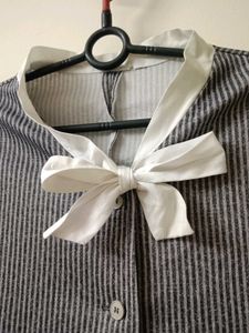 Striped Dress with Bow Detail