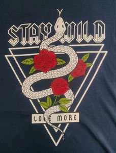 Moda rapido Stay Wild Snake Tee