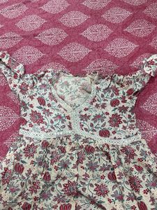 Floral Print short Kurta Dress