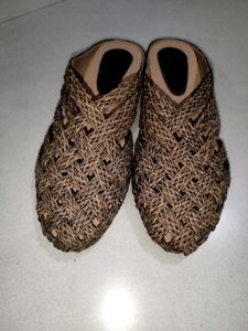 Woven Brown Flats -used once