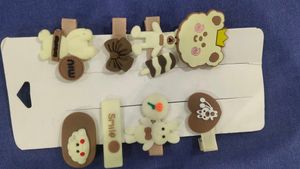 Cute Hair Clips - Set Of 8 Pcs