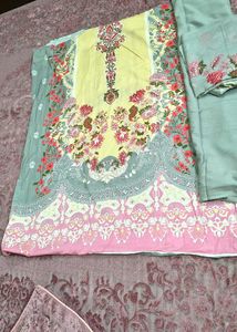 100% Pure Malai Cotton Unstitched Suit