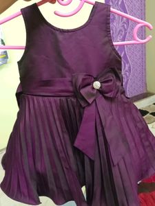Fluffy Grape Color Frock