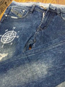 Distressed Denim Jeans Mens