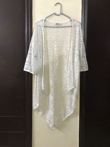 White Laced Shrug Fits M-XL
