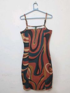 Swirl Print Mini Dress