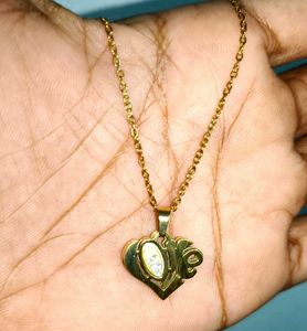 Love Heart diamond gold Necklace