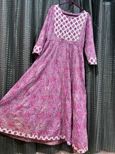 Floral Print Anarkali Kurti