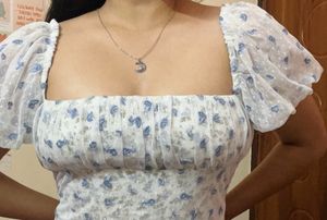 White (blue Flowers) Pinterest Aesthetie Dress