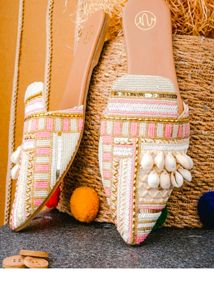 Sequinned Multi Colour Flats For Women