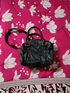 Black Leather Satchel