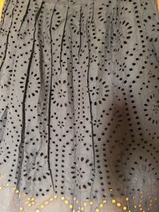 Navy Schiffli Skirt