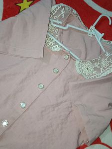 Beautiful Peach Crop Shirt