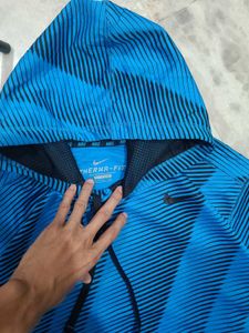 Nike Blue Patterned Hoodie