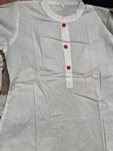 Women&#39;s Off White Chanderi Cotton Kurta