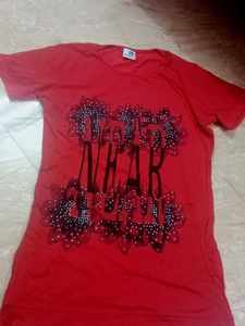 Red Graphic Print T-Shirt