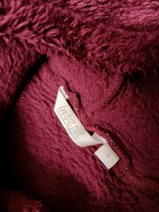 Insense Women Maroon Hood Fur Sweatshirt