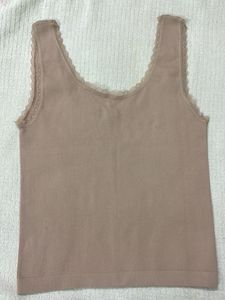 Ribbed Tank Top with Lace