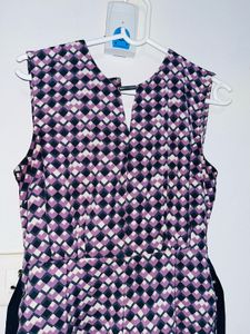 Patterned Sleeveless Dress